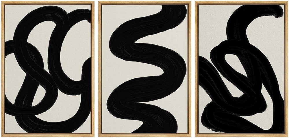 Duotone Minimal Dark Brush Stroke Wall Art - From Where - 