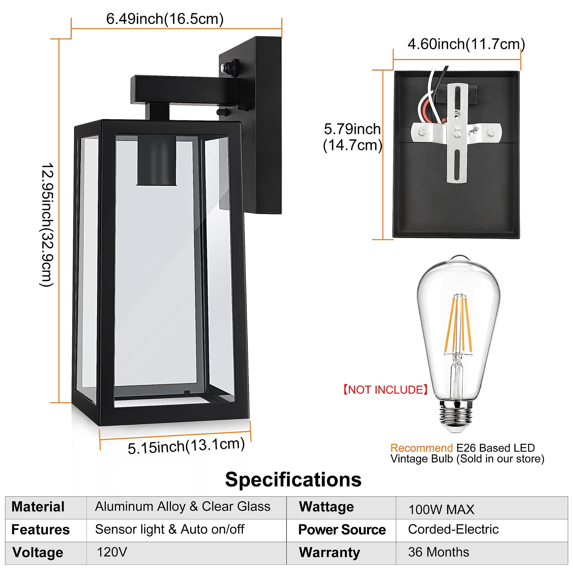 Dusk to Dawn Outdoor Wall Sconce - From Where - 