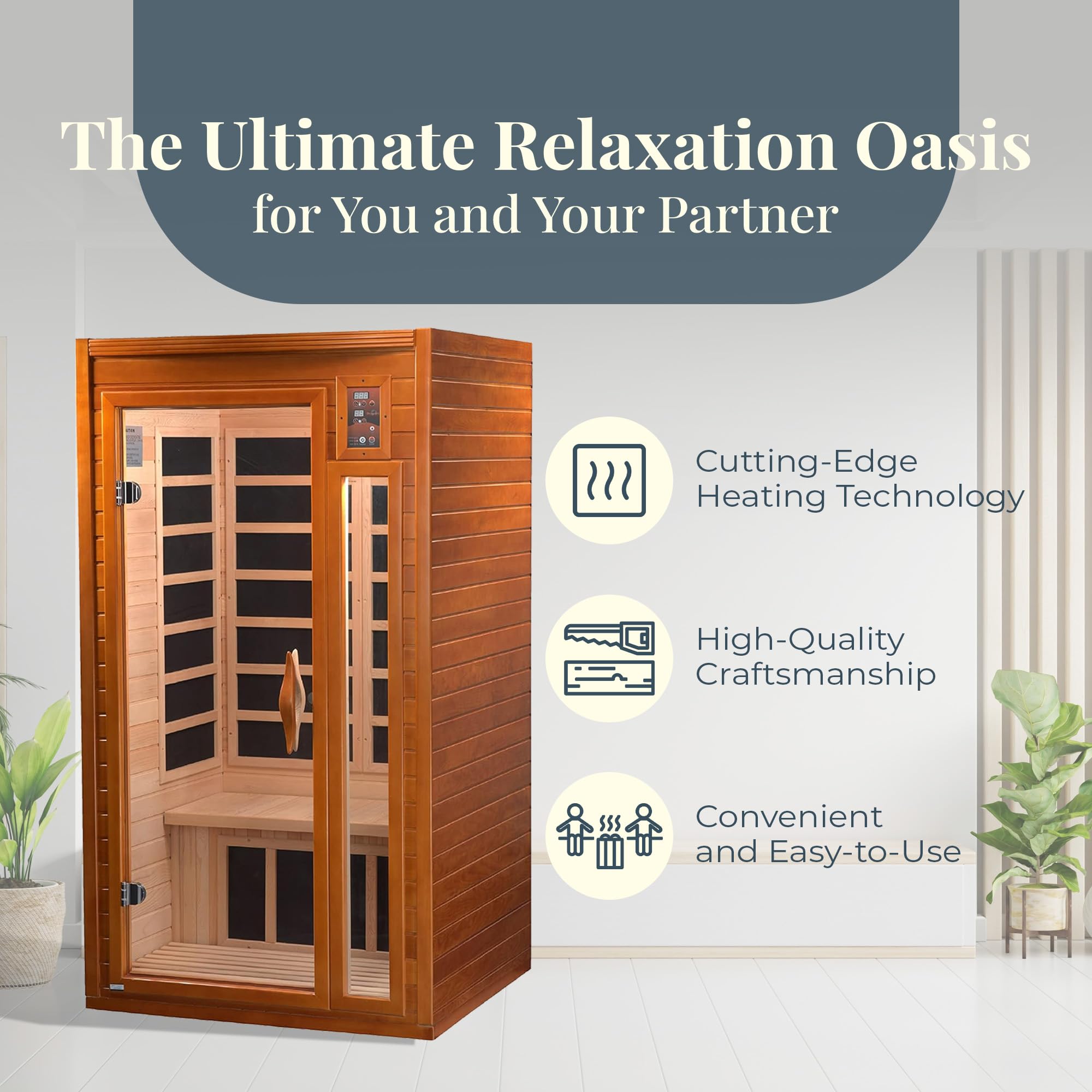 Dynamic Home Sauna with Infrared Lighting - From Where - 