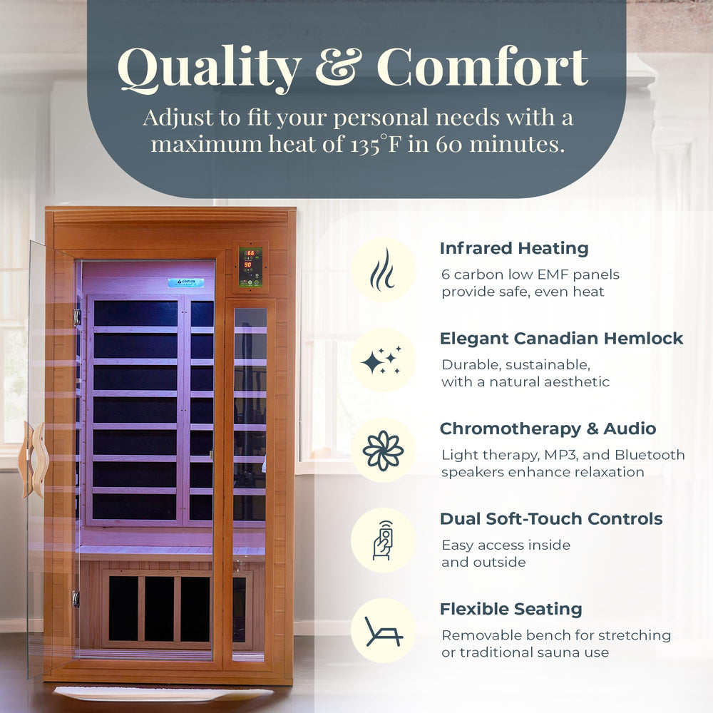 Dynamic Home Sauna with Infrared Lighting - From Where - 