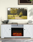 70" TV Stand with Fireplace