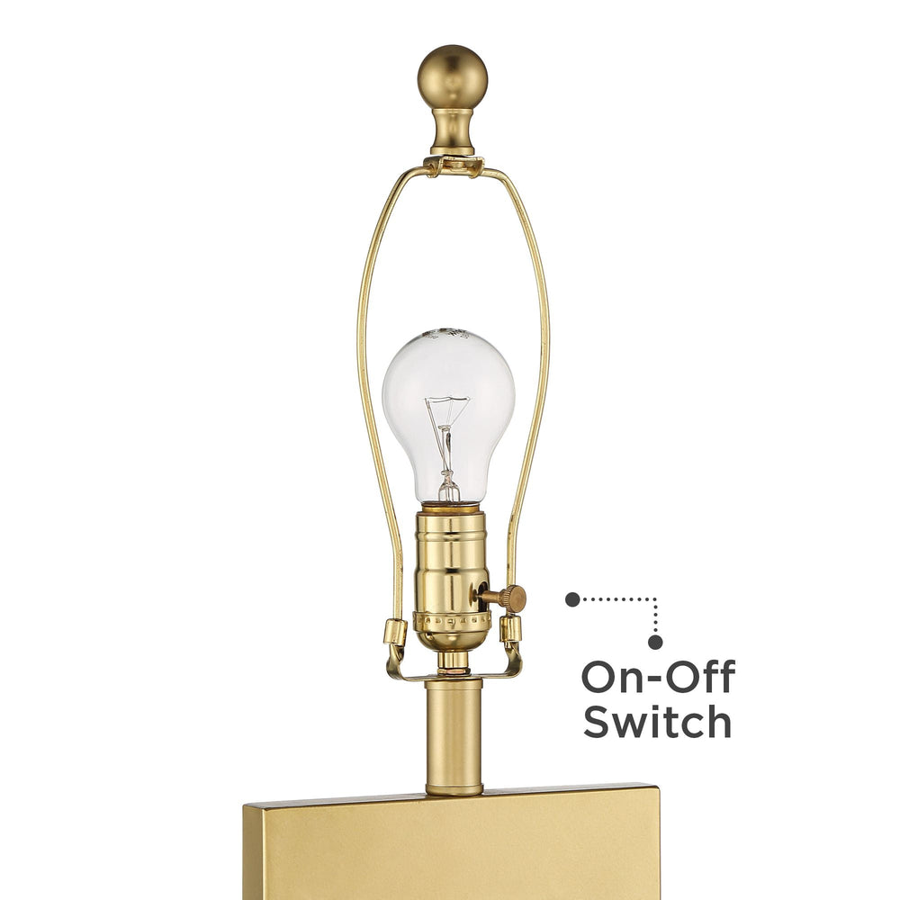 360 Lighting Marshall Modern Table Lamp 30" Tall Gold Open Base Oatmeal Rectangular Shade for Bedroom Living Room Bedside Nightstand Office House Home