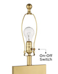 360 Lighting Marshall Modern Table Lamp 30" Tall Gold Open Base Oatmeal Rectangular Shade for Bedroom Living Room Bedside Nightstand Office House Home