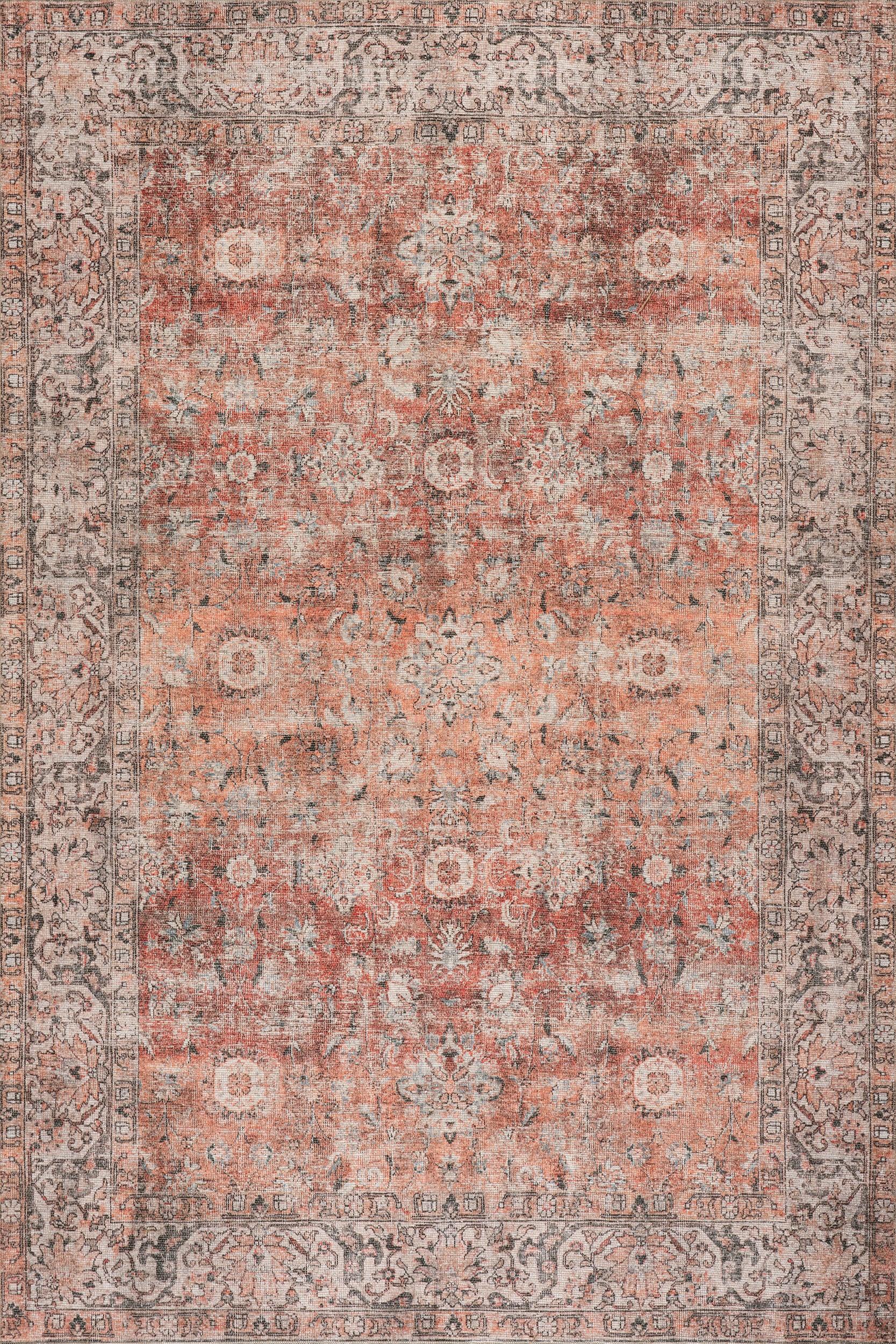 Westfield Antiqued Jute-Blend Rug | Orange