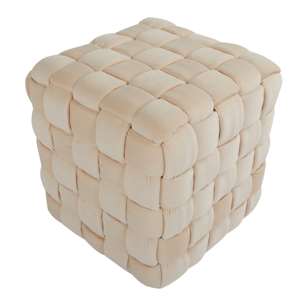 16" Braided Square Ottoman Pout