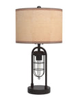 KYRID 21’’ Table Lamps Set of 2 with USB Port and Night Light, Modern Farmhouse Side Table Lamp with White Drum Shade, Painted Bronze Finish (Bulbs Included)