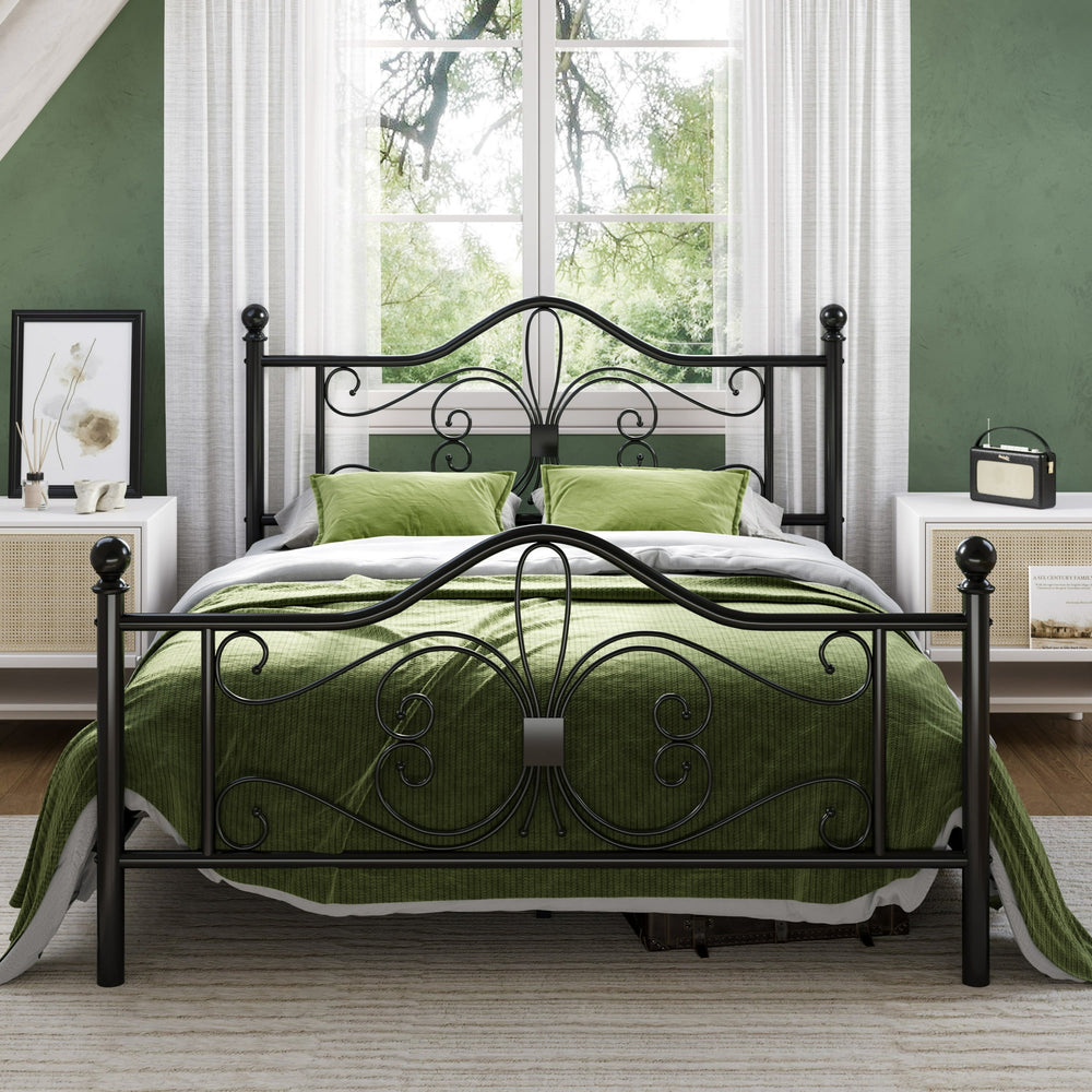 Vintage Butterfly Pattern Bed Frame