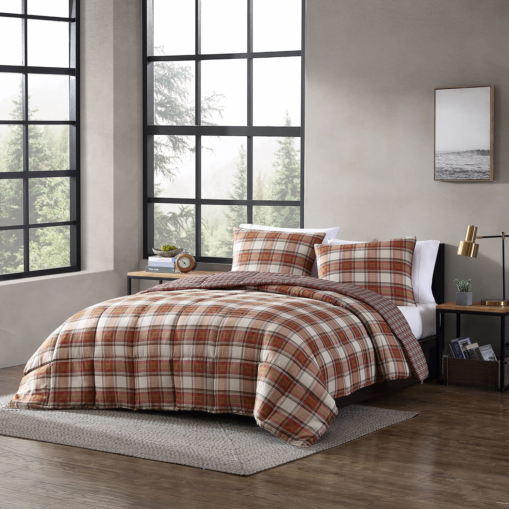 Edgewood Red Comforter Set - From Where - 