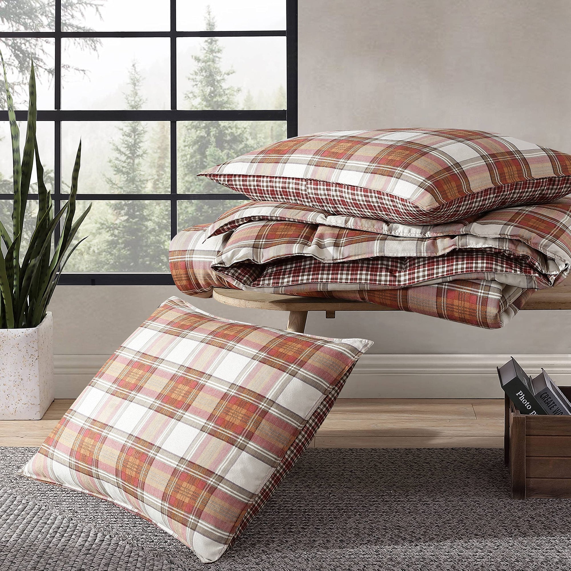 Edgewood Red Comforter Set - From Where - 