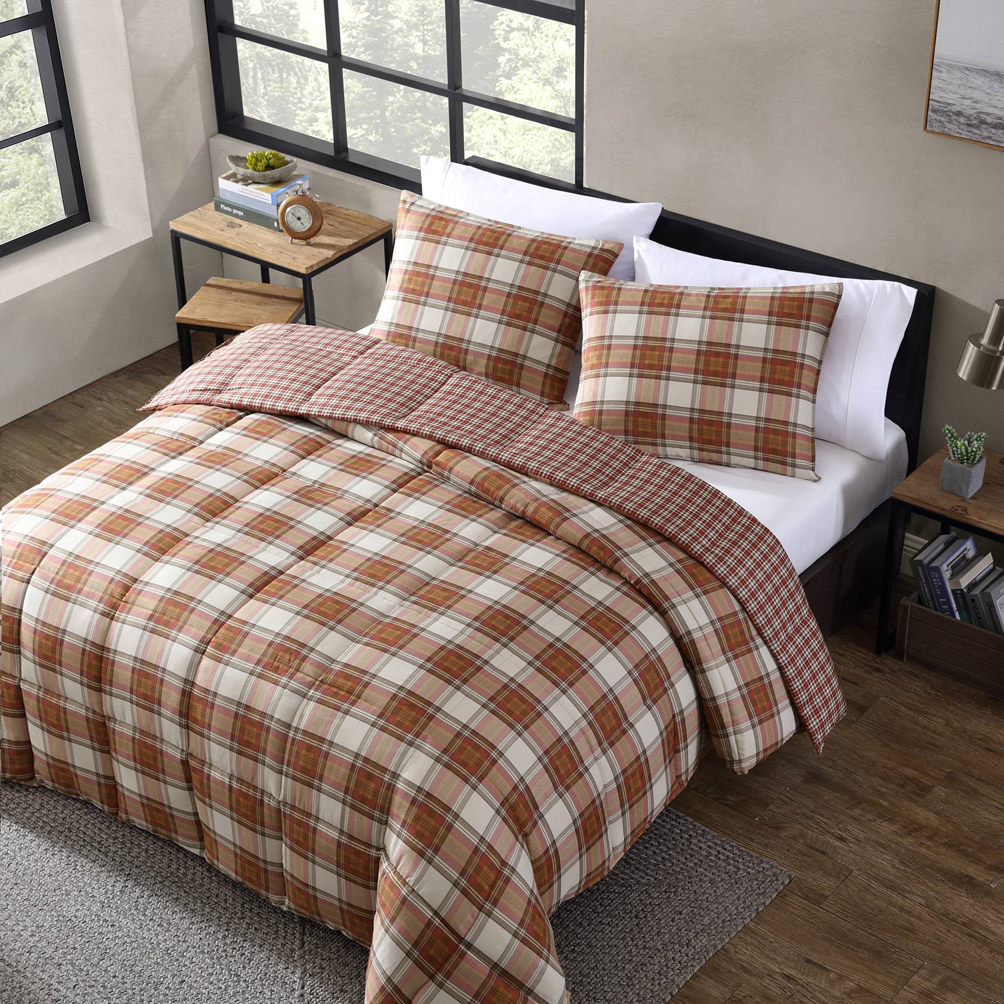 Edgewood Red Comforter Set - From Where - 