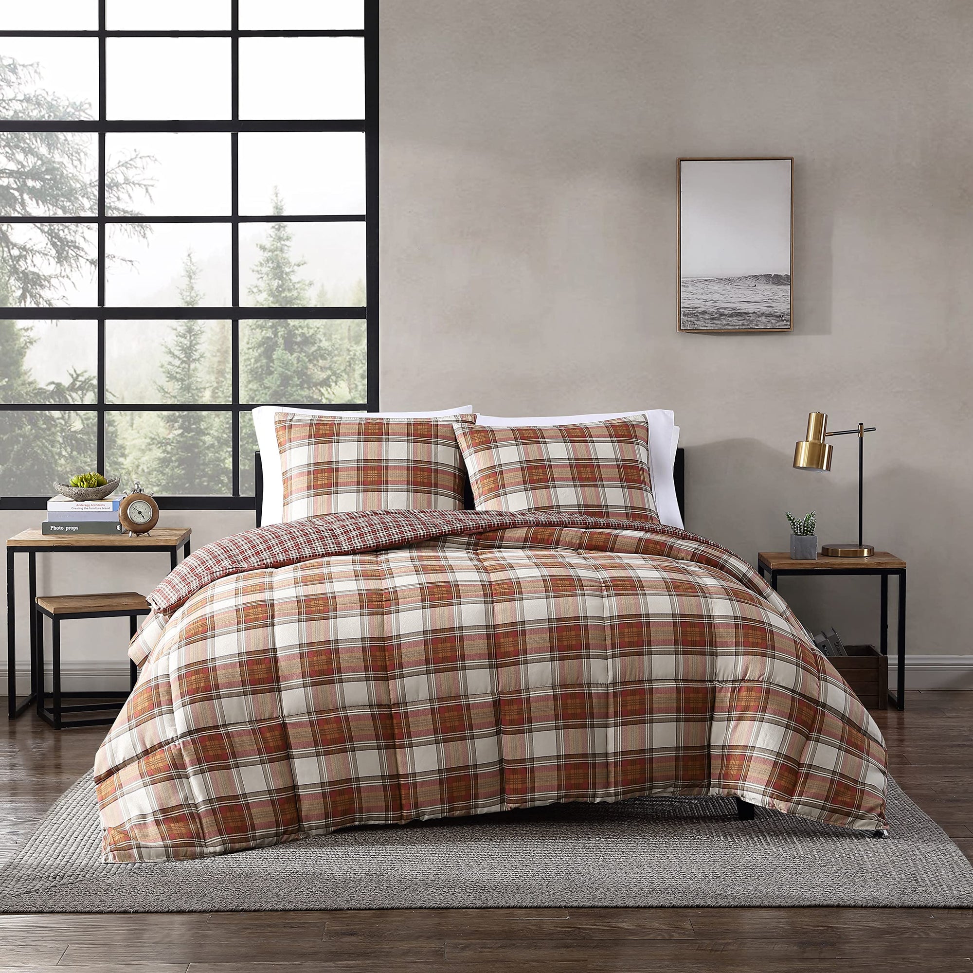 Edgewood Red Comforter Set - From Where - 