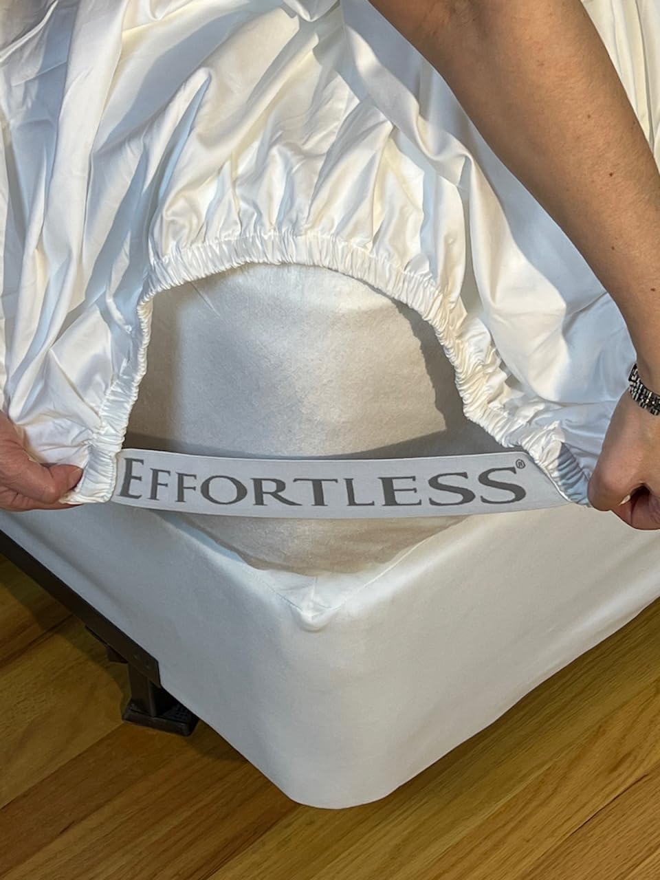 Effortless Bedding Oversized Adjustable Bed Sheet Set with New Elastic Grip Corner Straps - From Where - 