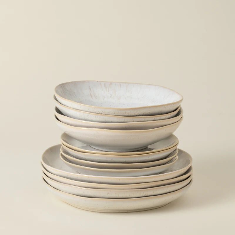 Eivissa 12 - Piece Dinnerware Set with Soup/Pasta Bowl - From Where Finds - 