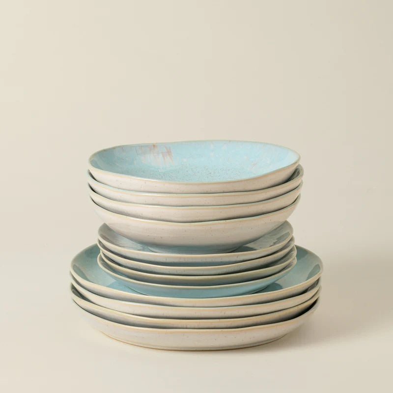 Eivissa 12 - Piece Dinnerware Set with Soup/Pasta Bowl - From Where Finds - 
