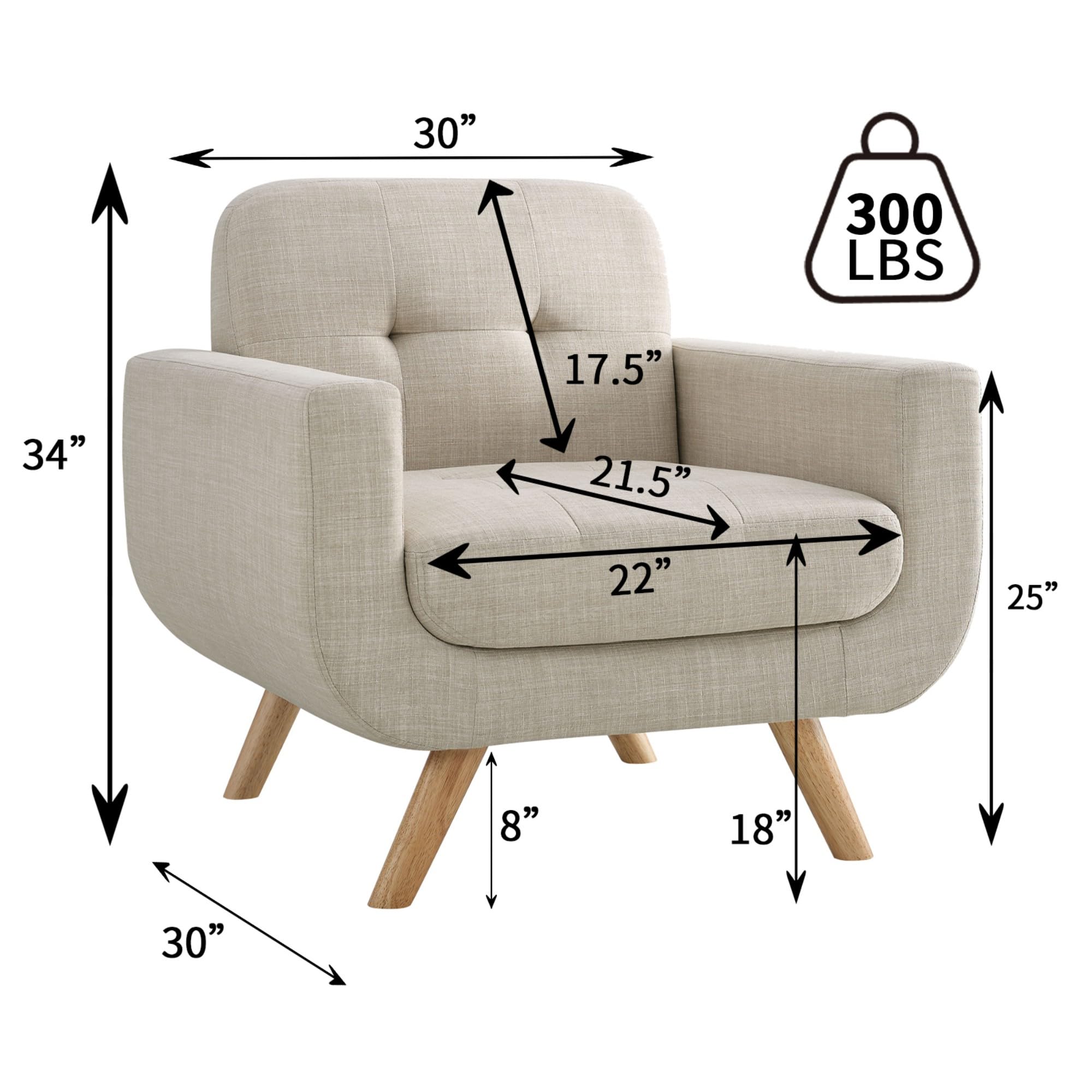 Elena Contemporary Accent Chair - From Where - 