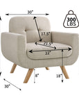 Elena Contemporary Accent Chair - From Where - 