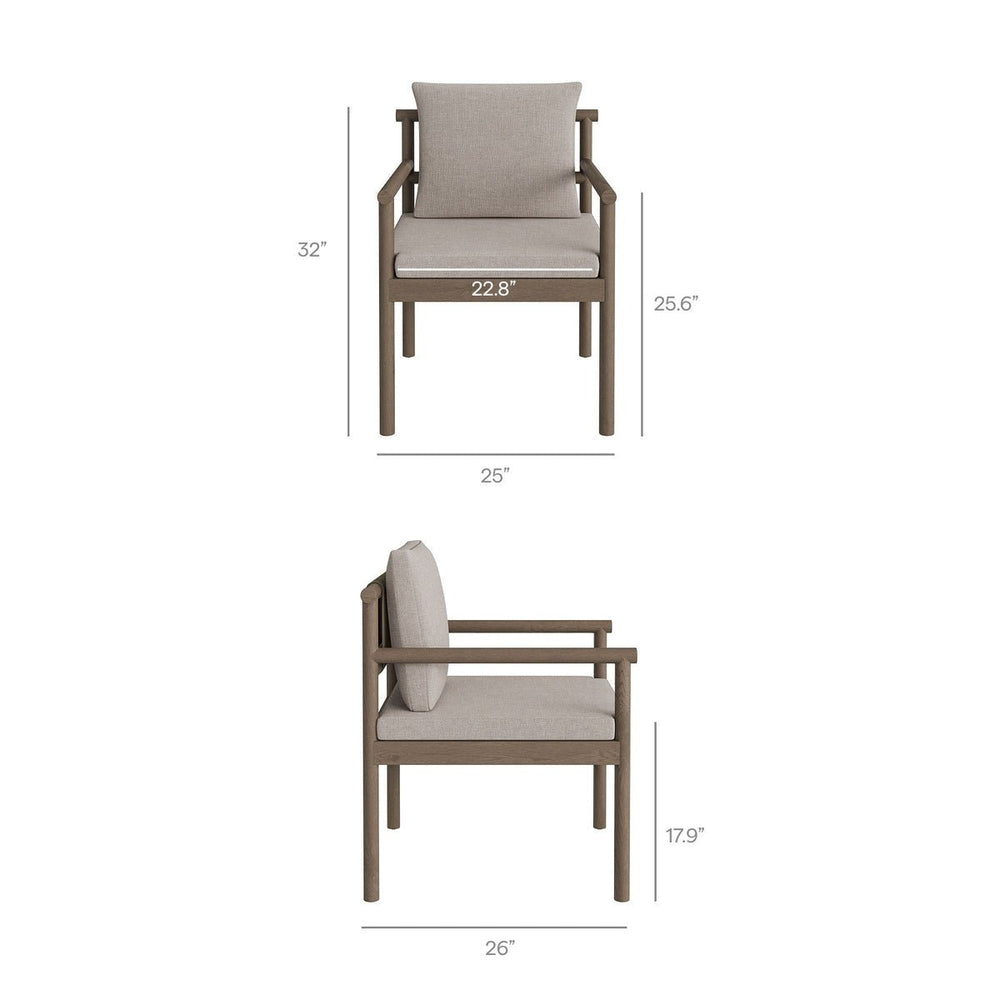 Eleni 7 Piece Outdoor Patio Teak Wood Dining Set - From Where Finds - 