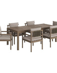 Eleni 7 Piece Outdoor Patio Teak Wood Dining Set - From Where Finds - 