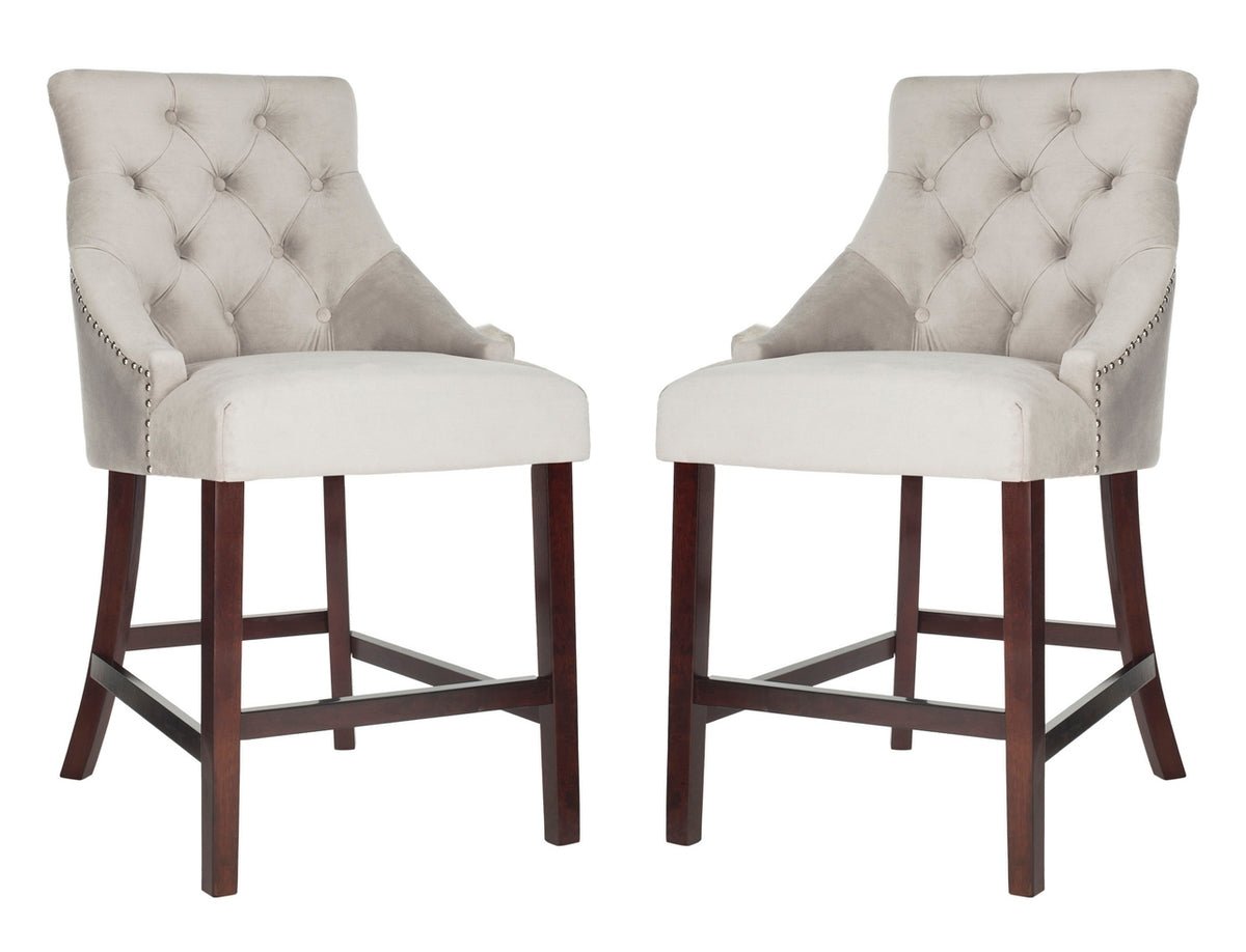 Eleni Tufted Wing Back Counter Stool (Set of 2) - From Where Finds - 