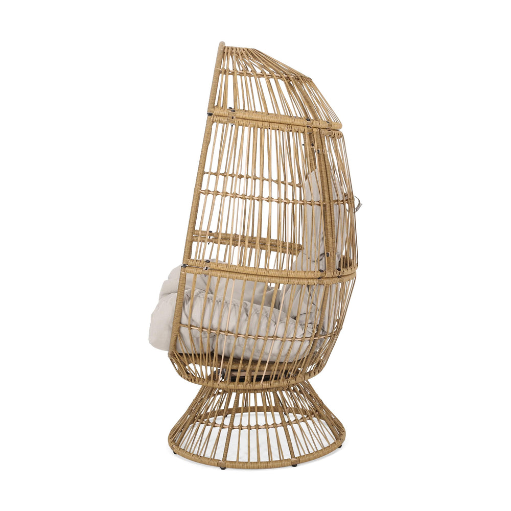 Ellen Wicker Swivel Egg Chair - From Where - 