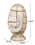 Ellen Wicker Swivel Egg Chair - From Where - 