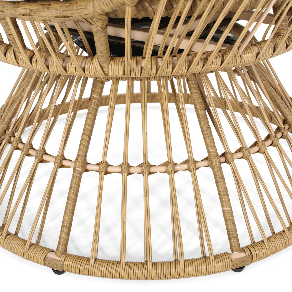 Ellen Wicker Swivel Egg Chair - From Where - 