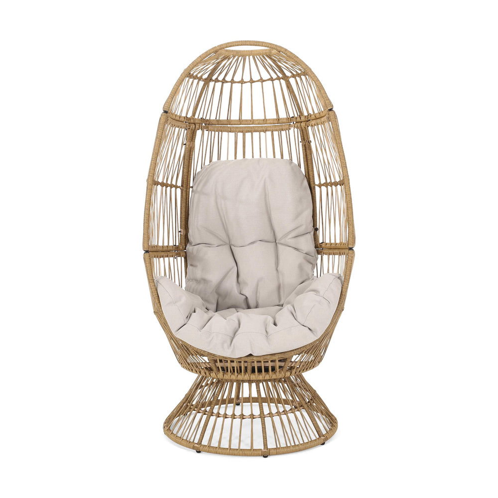 Ellen Wicker Swivel Egg Chair - From Where - 