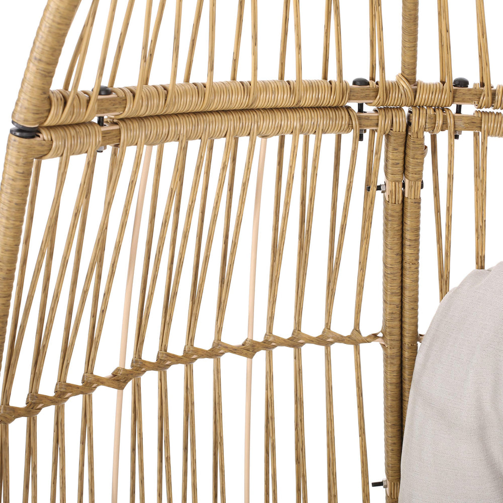 Ellen Wicker Swivel Egg Chair - From Where - 