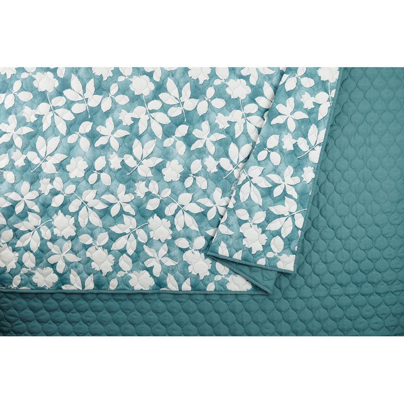 Ellie Floral Microfiber Quilt Set - From Where - 