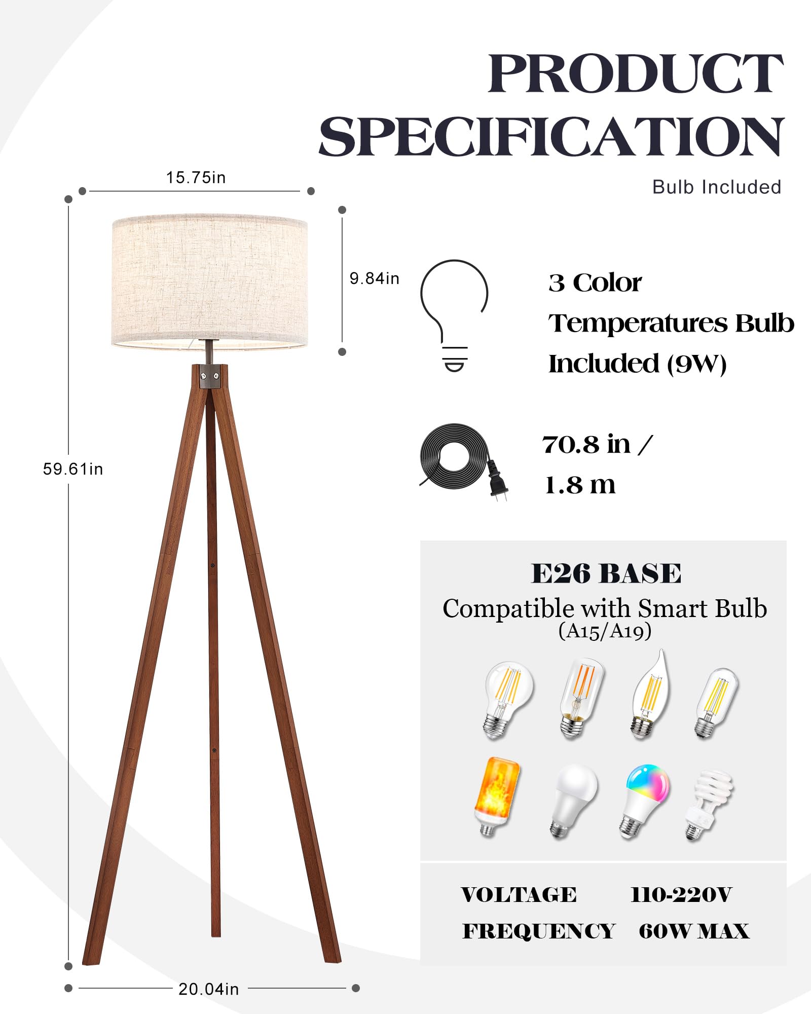 ELYONA Tripod Floor Lamp - From Where - 