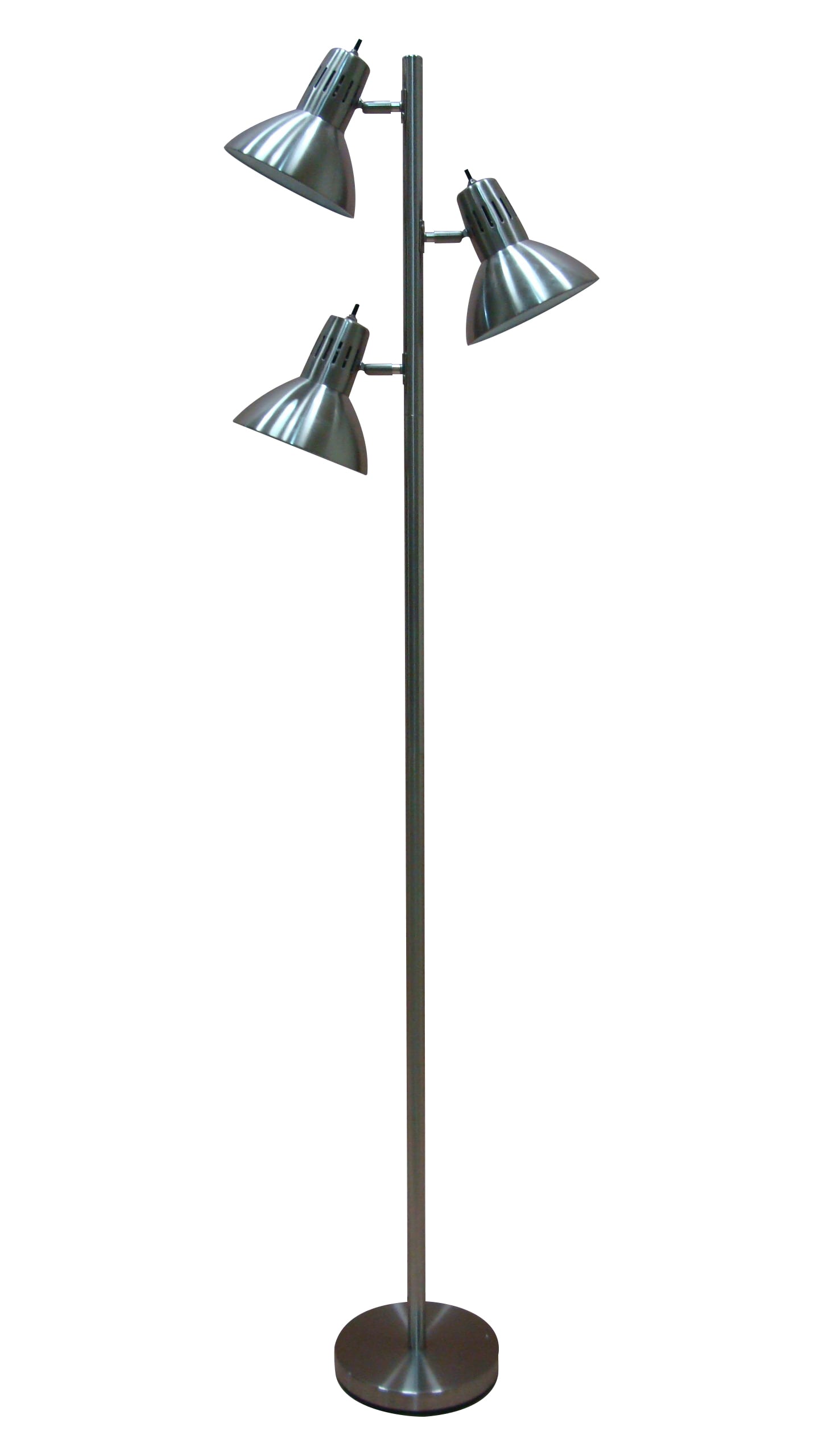 Embleton Brushed Nickel 3 - Head Floor Lamp - From Where - 
