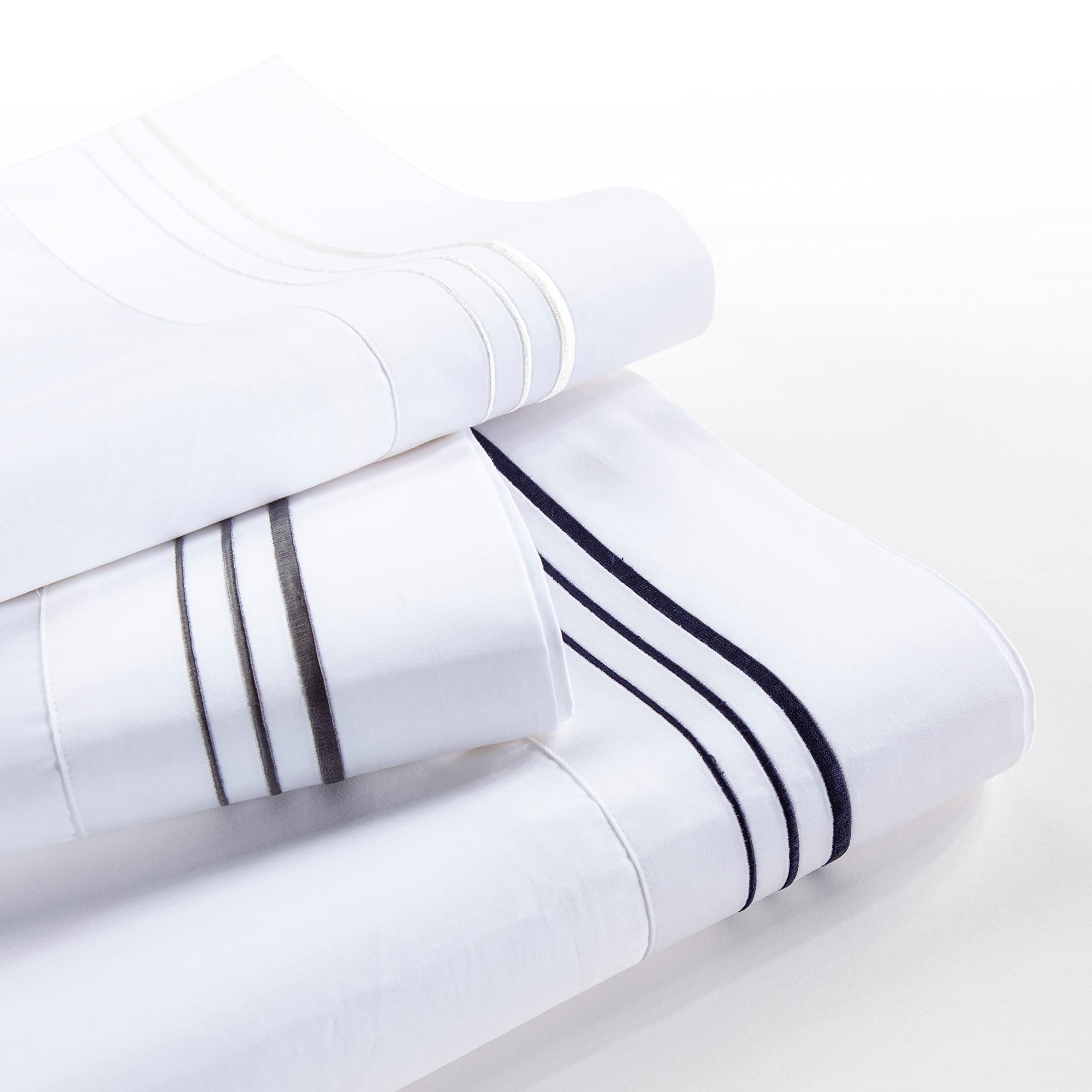 Embroidered Border 3 Piece Duvet Cover Set - From Where - 