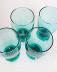 Emerald Green Water Glasses Set of Four - From Where - 