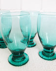Emerald Green Water Glasses Set of Four - From Where - 