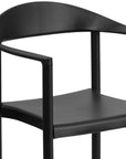 EMMA + OLIVER 1000 lb. Capacity Black Plastic Cafe Stack Chair - From Where - 
