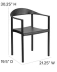 EMMA + OLIVER 1000 lb. Capacity Black Plastic Cafe Stack Chair - From Where - 