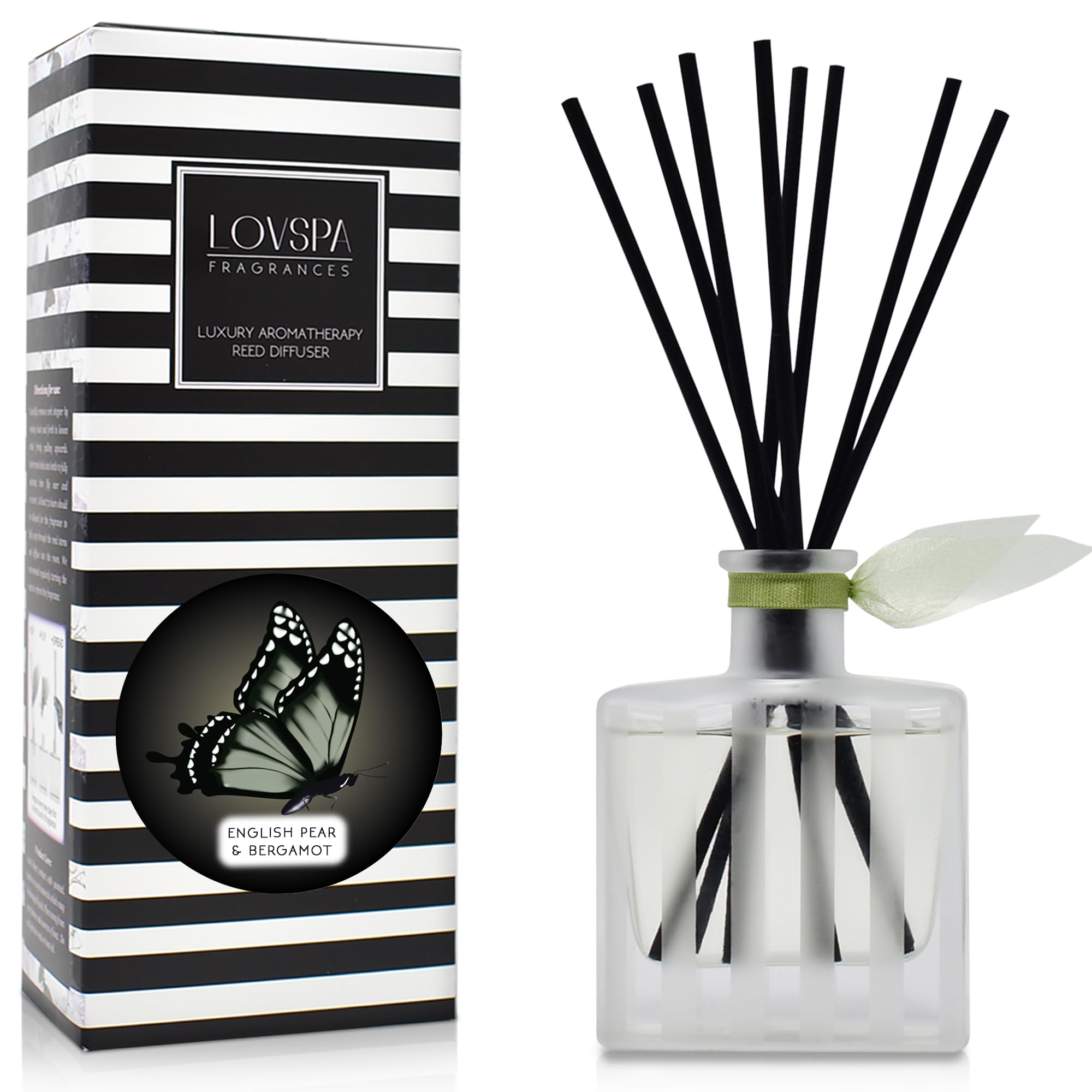 English Pear & Bergamot Reed Diffuser and Scented Sticks Set - From Where - 