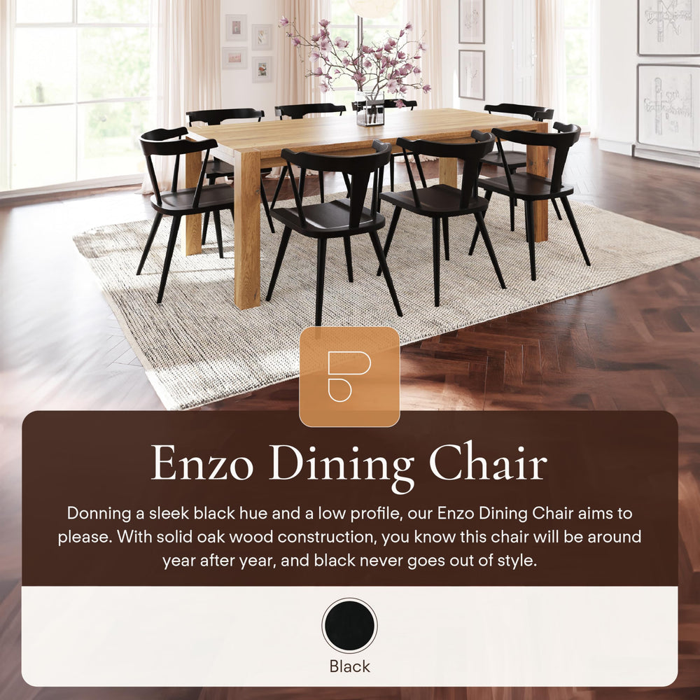 Enzo Black Dining Chair Set of 3 - From Where - 