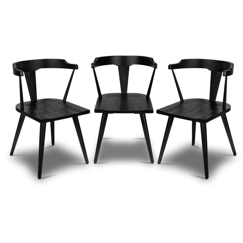 Enzo Black Dining Chair Set of 3 - From Where - 