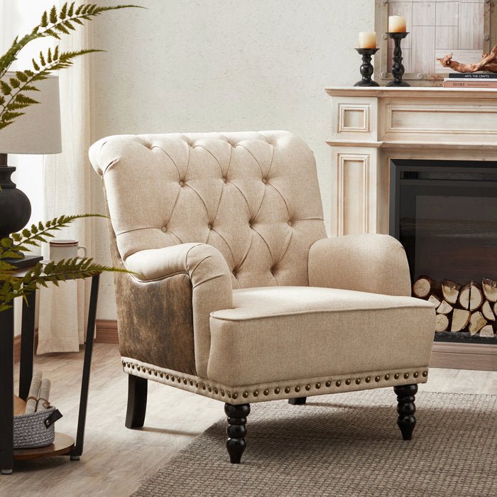 Erithon Upholstered Wingback Chair - From Where - 