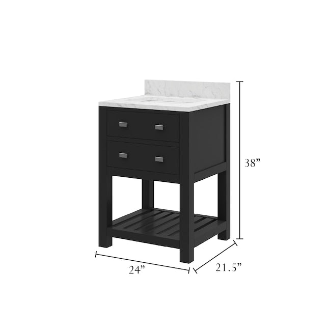 Espresso Undermount Single Sink Vanity - From Where - 