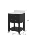 Espresso Undermount Single Sink Vanity - From Where - 
