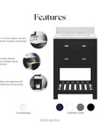 Espresso Undermount Single Sink Vanity - From Where - 