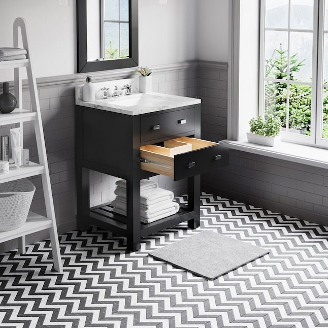 Espresso Undermount Single Sink Vanity - From Where - 