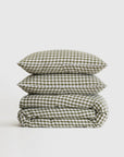European Linen Gingham Duvet Cover Set - From Where Finds - 
