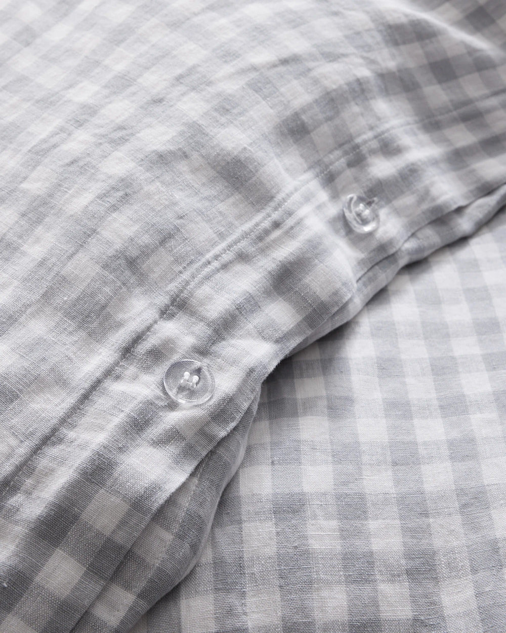 European Linen Gingham Duvet Cover Set - From Where Finds -