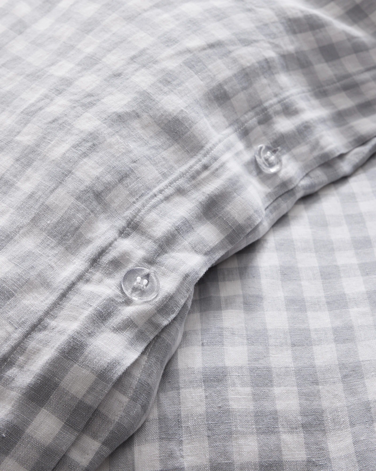 European Linen Gingham Duvet Cover Set - From Where Finds -