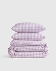 European Linen Gingham Duvet Cover Set - From Where Finds - 