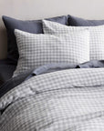 European Linen Gingham Duvet Cover Set - From Where Finds - 