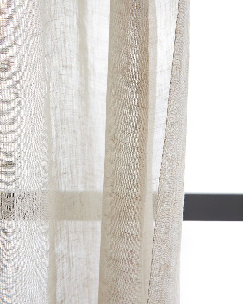 European Linen Sheer Curtain Set (Set of 2) - From Where Finds -